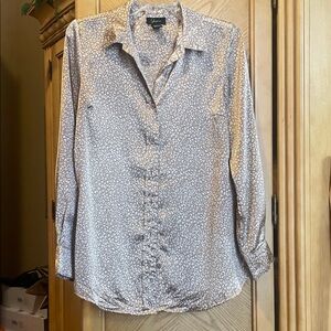 Japna animal print tan blouse size medium